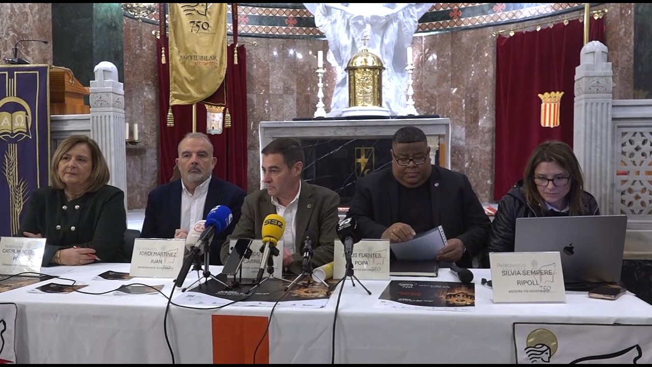 Notícia presentació actes Jubileu 750 aniversari Sant Jordi - Alcoi 10 març 2026