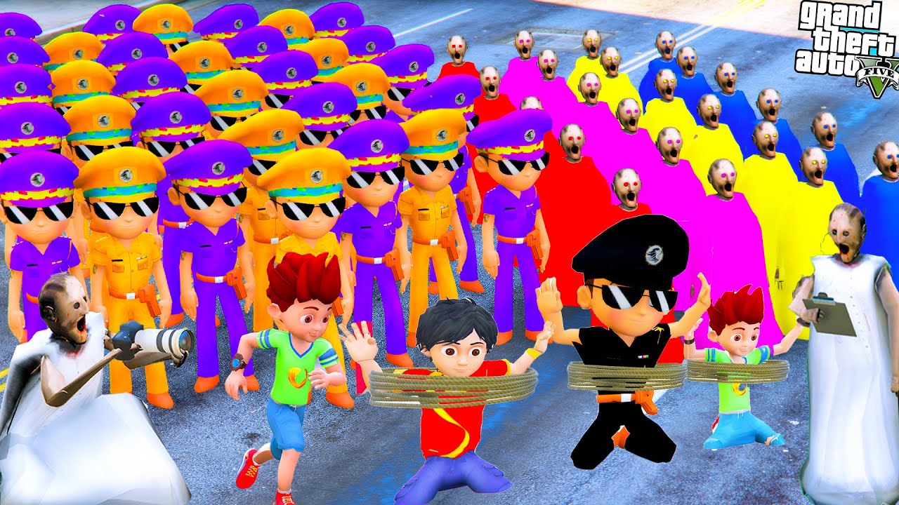 🤯😡1000 Little Singham Bring Giant Ship To Attacked On Granny 🤣 in Gta 5 Gta5 Gameplay