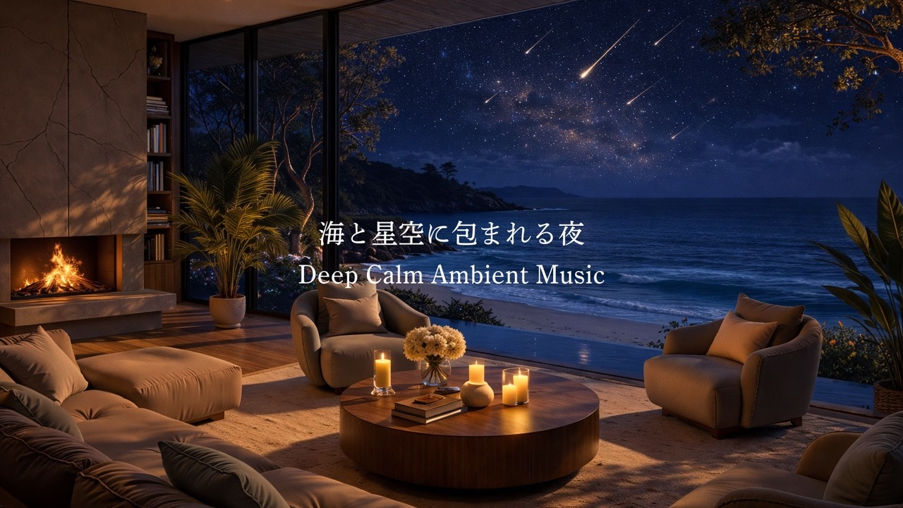 【海と星空に包まれる夜BGM】｜Deep Calm Ambient Music