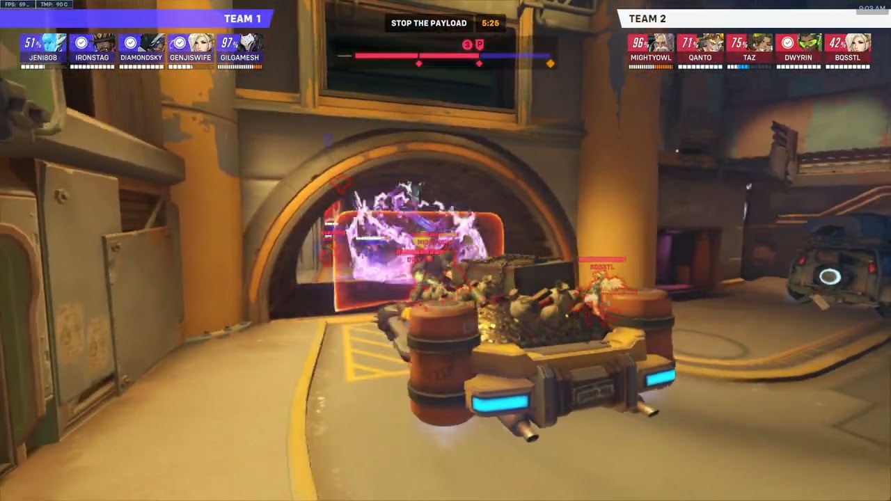 Overwatch 2 - Bird's Eye View Of An Epic 4 Stack Winning On Junkertown