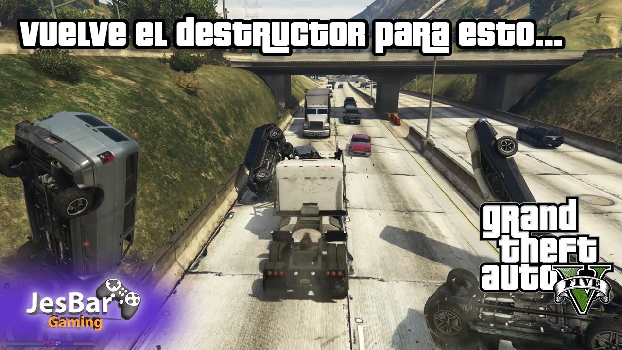 ☠️🚚 Choco Autos con mi Camión Destructor en GTA 5 Choques de Autos en