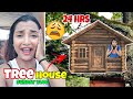 Vlog  living in a tree house for 24 hours challenge  overnight stay in tree gone scary  india