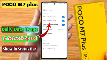 how to show daily data usage in poco M7 plus | poco M7 plus daily data show Setting
