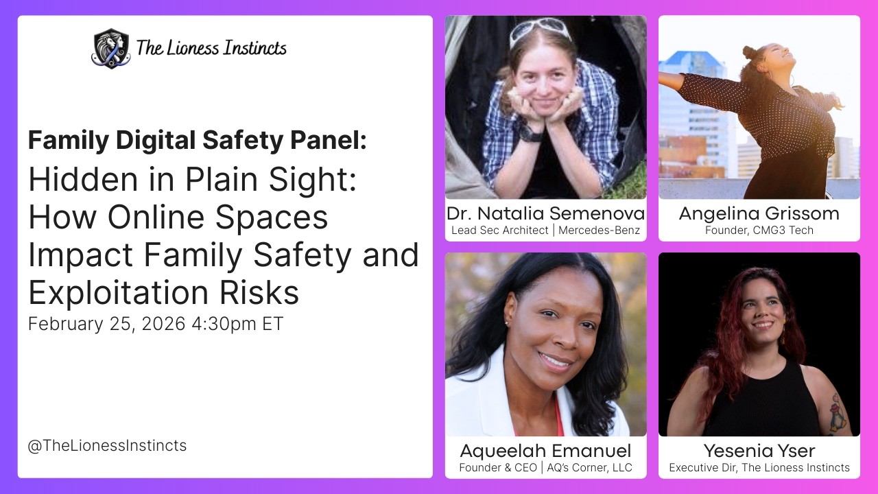 Family Digital Privacy and Online Safety | The Lioness Instincts Panel