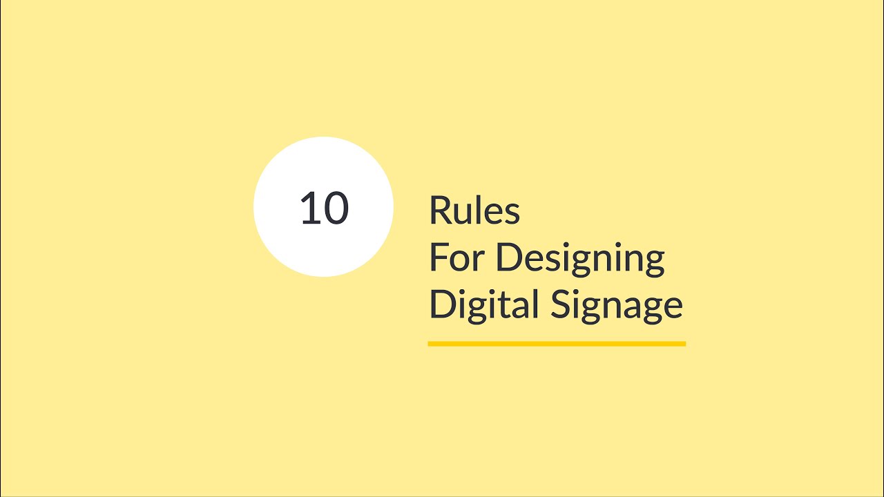 10 Rules For Designing Digital Signage YouTube