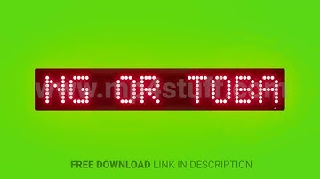 No Smoking or Tobacco Use Allowed Here Scrolling Red Dot Matrix LED Text Animation on Green Screen S