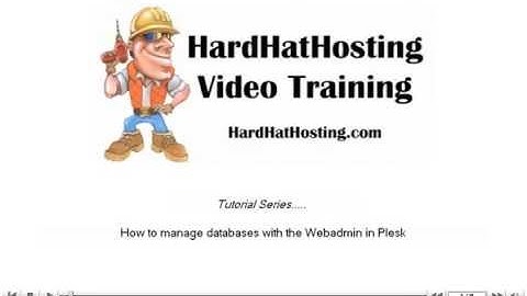 How to manage databases with the Webadmin in Plesk 10 Control Panel - End User Interface