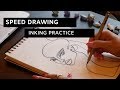 Speed Drawing ⏲️ - Inking Practice w/ Sakura Pigma Brush Pen
