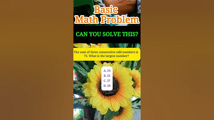 The sum of three consecutive odd numbers is 75. What is the largest number?A. 23B. 25C. 27D. 29