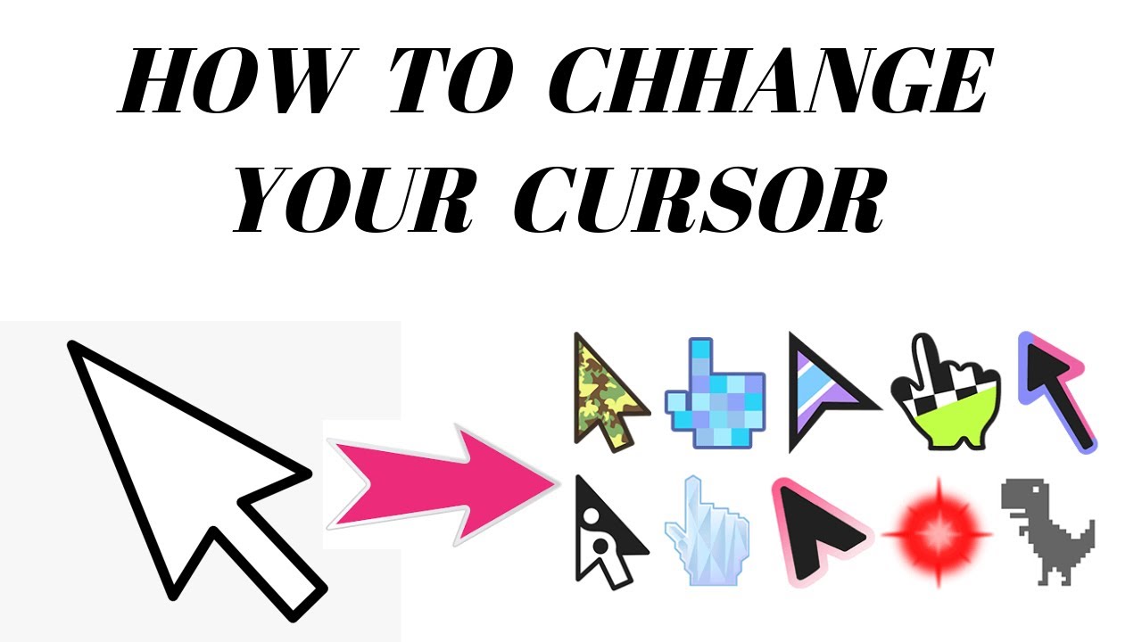 How to change your cursor into different shapes. WINDOW 10/8/7 - YouTube