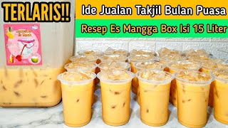 PANTESAN RAME TERUS !!! IDE JUALAN TAKJIL ES MANGGA PAKE BOX ISI 15 LITER | Minuman Kekinian