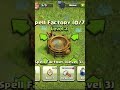 Level 1 to 6 | Spell Factory in COC #shorts