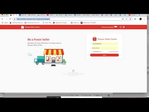 Login Shopee seller centre