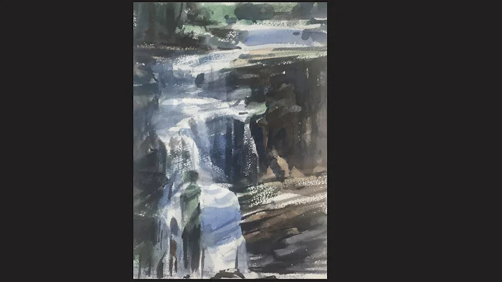Waterfall with Watercolor - Edge Control