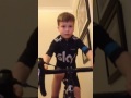 7-year old Fraser takes to the rollers on his 20&quot; Culprit road bike