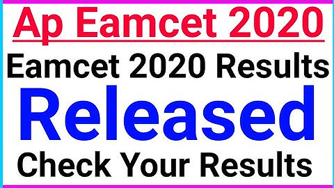 Ap Eamcet 2020 Results Released Check Your Results #Saiinfozone.