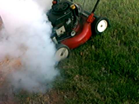 Craftsman lawn mower white smoke