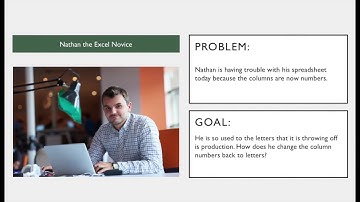 Learn to Change the Columns in Excel from R1C1 Numbers Back to Letters with Nathan the Excel Novice