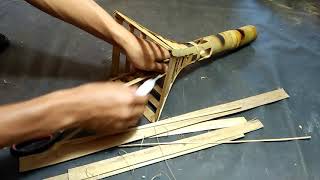kap lampu dari bahan bambu