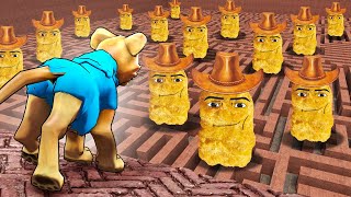 Can COWBOY NUGGETS find me in a MAZE?! (Garry's Mod Sandbox)