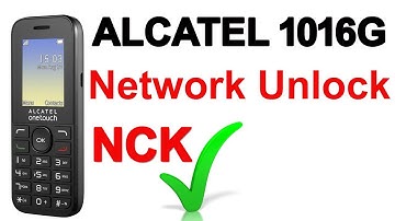How to Unlock Alcatel 1016G Network unlock Free