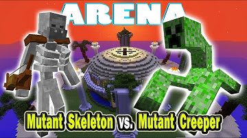 Minecraft Arena Battle Mutant Skeleton vs. Mutant Creeper