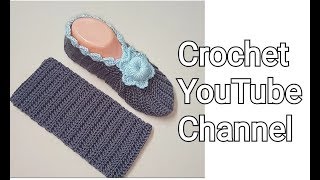 لكلوك - سليبر بطريقه جديده وسهله لأي مقاس   Slippers Crochet /قناة #كروشيه_يوتيوب