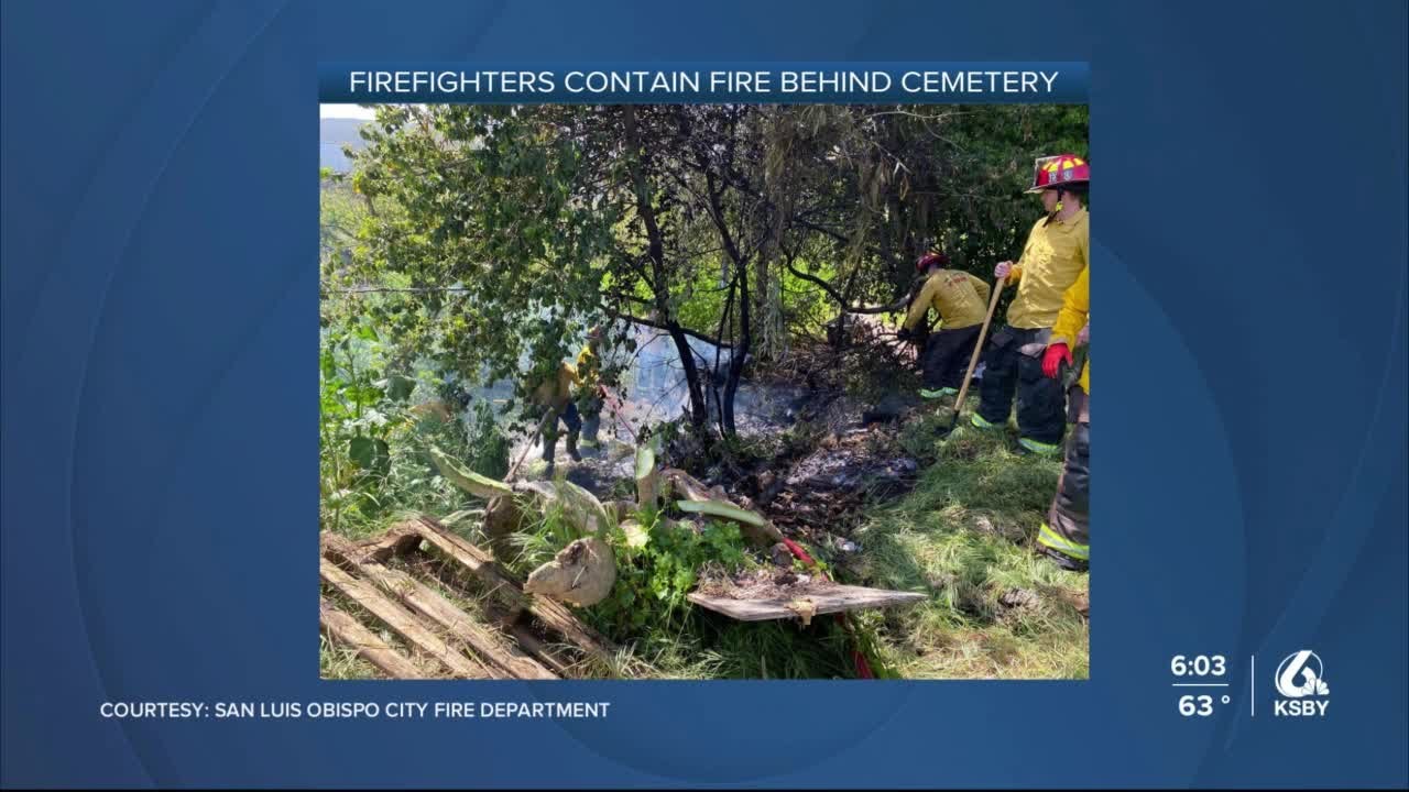 Firefighters Quickly Contain Vegetation Fire Behind San Luis Cemetary ...