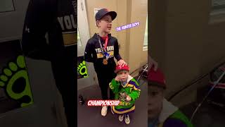 Post championship game interview with the Hunter brothers.
