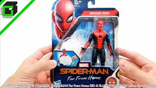 SPIDER-MAN Far From Home RED & BLACK UPGRADE SUIT action figure by HASBRO Unboxing and Review