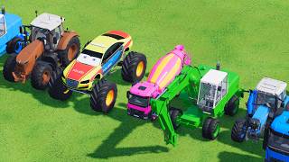 TRANSPORTING EXCAVATOR MIXER TRUCK TRACTOR OFFROAD MONSTER TRUCK GAME FARMING SIMULATOR 22 TRAKTOR screenshot 2