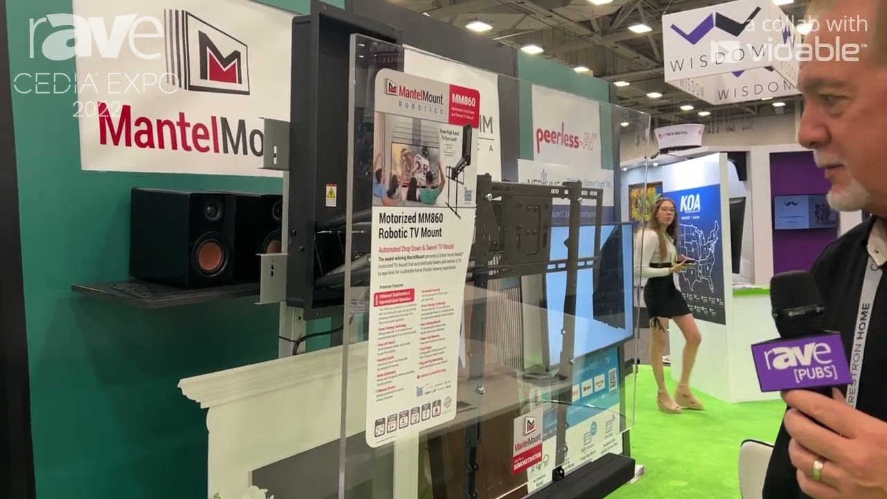CEDIA Expo 22: MantleMount Features MM860 Motorized Robotic TV Mount