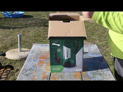 Насос для брудної та чистої води PARKSIDE PTPS 1100 B2 (1100 Вт, 20.000 л/год, напір 9 м), видео 1