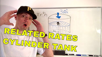 RELATED RATES CYLINDER TANK - 4 easy steps to solve a related rates cylinder problem