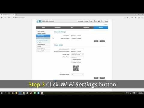 Zte Mf65m Change The Ssid And Password Of Wi Fi By Admin Youtube