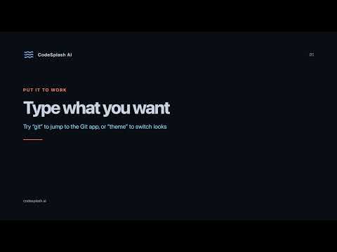 Find anything with the command palette | CodeSplash AI 2.4.34