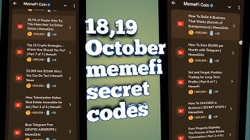 memefi 18 and 19 October secret codes|memefi new video codes|memefi today video codes