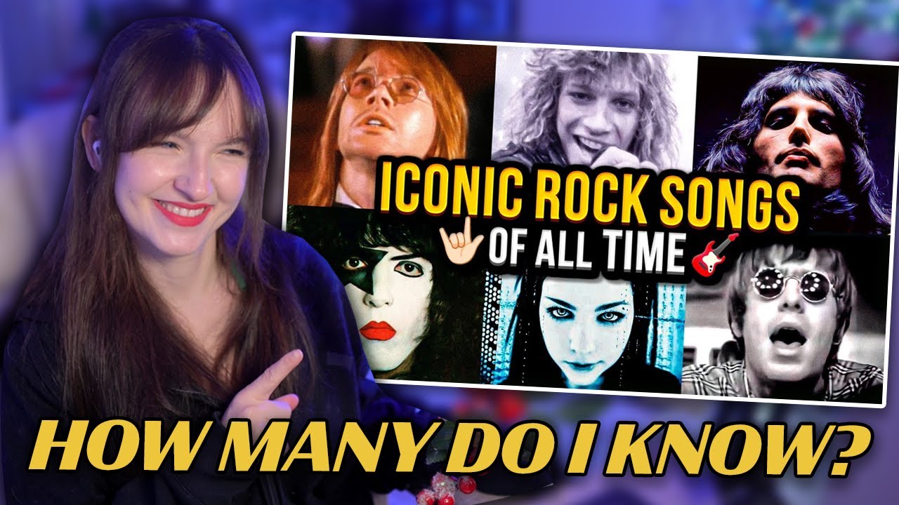 🤘 100 САМЫХ ЗНАКОВЫХ РОК-ПЕСЕН всех времен 🎸 | Первые впечатления