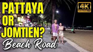 🇹🇭 4K HDR | Real Pattaya Beach Road vs Jomtien Beach Road 🌴 After Dark Explored. Oct 2026 Walk