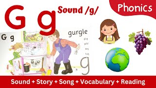 Jolly Phonics Sound Gg Complete Lesson | Story + Song + Words + Letter Formation + Blending