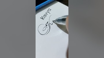"Kavya" name in cursive Handwriting | cursive writing