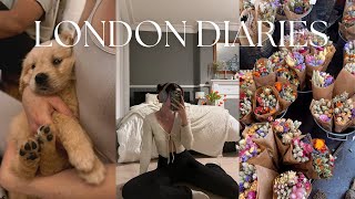 LONDON DIARIES: getting back into my routine, organizing my closet, + puppy yoga