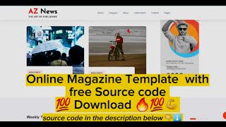 Online NewsPaper Template with free Source Code Download