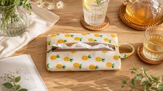 How to make zippered tissue pouch / pencil pouch