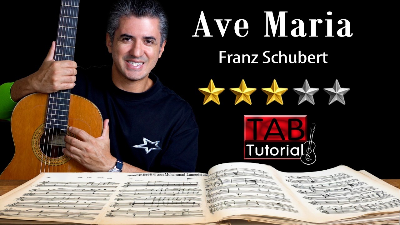 Ave Maria by Franz Schubert | Fingerstyle Guitar Tutorial + Sheet & Tab