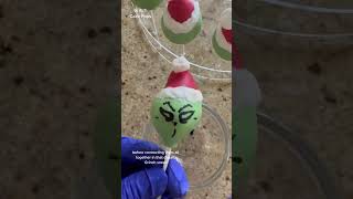 Easy step by step tutorial on how to make Grinch cake pops  💚💚💚❤️ This is a fair