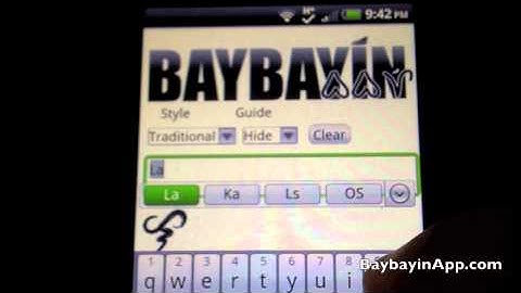 Mobile Baybayin (aka Alibata) Translator Android app