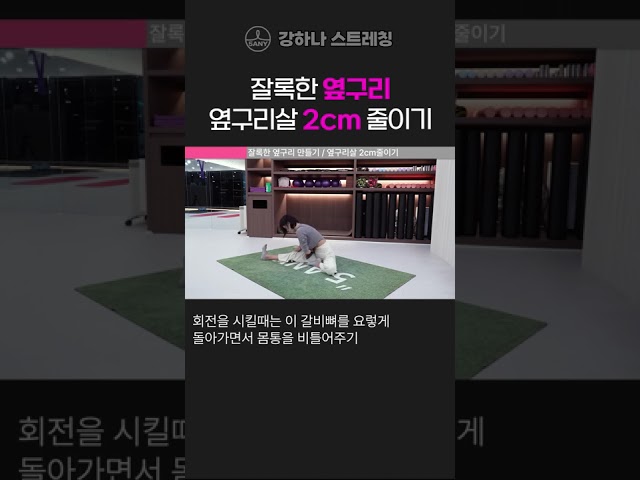 삐져나온 옆구리살 줄이는 스트레칭~~!!강하나 스트레칭-