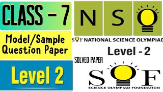 SOF NSO National Science Olympiad Class 7 Level 2 Solved Model/Sample Question Paper 2022-23#class7 screenshot 5