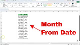 Excel Trick: Instantly Get the Month Name From Any Date! 🤯 #excel #tutorial #howto #cool